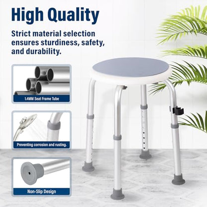 FSA/HSA tub Chairs for bathtubs,Adjustable Bath Seat, Compliant Bathroom Bathtub Shower Chair Stool for Elderly and Disabled, Shower Chair for Inside Shower