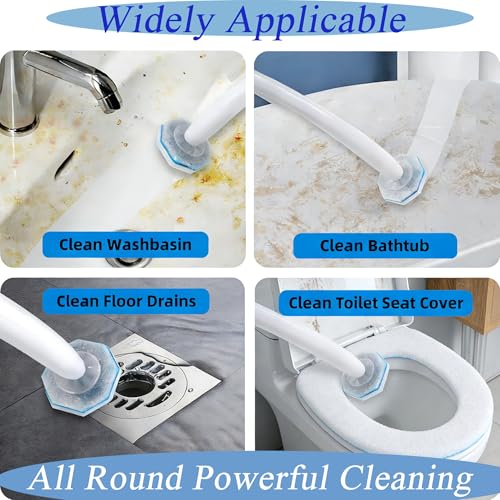 20 Count Toilet Brush Refills Fits Clorox Wand, 3X Cleaning Exclusive Upgrade Formula Disposable Toilet Bowl Refills, No Falling Apart, Fits Most Brand T-oilet Brushes Cleaning Systeam - size: 1 Count (Pack of 20)