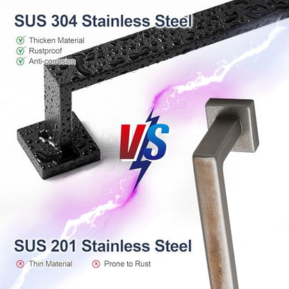 SEIDO 30 Inch Matte Black Towel Bar, Heavy Duty & Rust-Proof 304 Stainless Steel Bath Towel Holder, Modern Square Wall Mounted Towel Rack for Bathroom, Kitchen, RV - color: Matte Black, size: 30 Inch