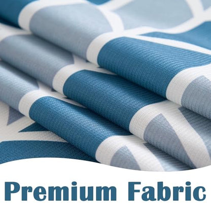 jinchan Blue and White Geometric Shower Curtain Chevron Arrow Farmhouse Shower Curtains for Bathroom Modern Waterproof Fabric with 12 Hooks 70x72 Inches - color: Arrow Blue, size: 70"W x 72"L (Pack of 1)