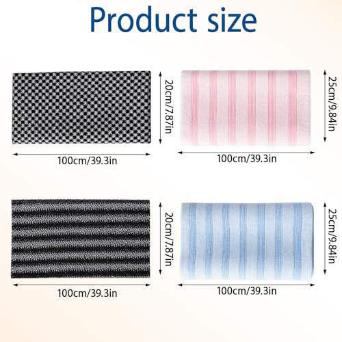 Exfoliating Washcloth, Exfoliating Towel, 4 Pcs Exfoliating Towel for Daily Skincare and Travel Use, with Properties, Shower