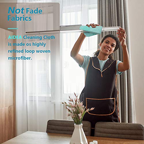 AIDEA Microfiber Cleaning Cloth, 50PK, Microfiber Towels for Cars, All Purpose Cleaning Rags for House, Dusting Cloth for Kitchen, Car, Window, 12"×12" - color: Blue/Yellow