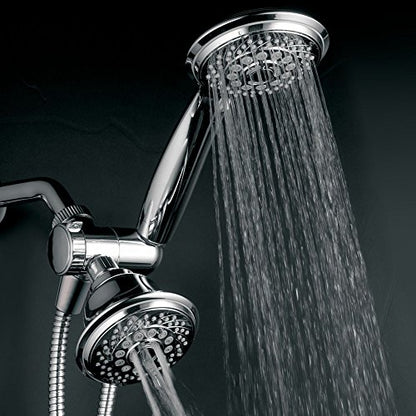 HotelSpa Luxury 30-Setting 3-Way Shower Combo, Chrome, 5 ft - color: Chrome - 5 ft