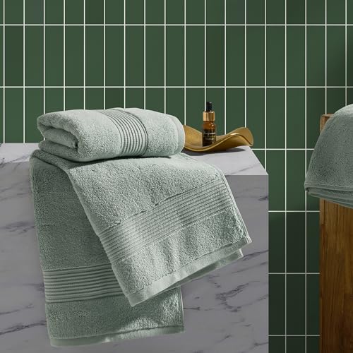 Ted Baker 2-Pack Hand Towel Set Cotton Highly Absorbent 18 x 28 Sage Green - color: Sage, size: Hand Towel Set - 2 Piece