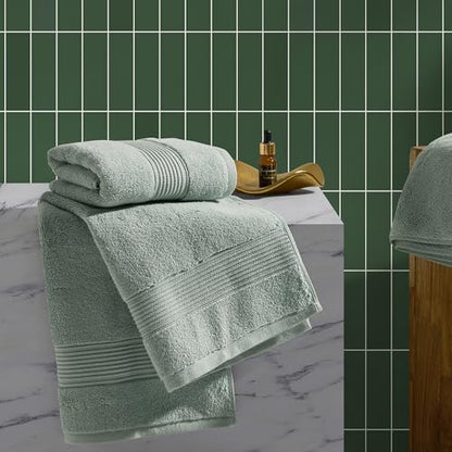 Ted Baker 2-Pack Hand Towel Set Cotton Highly Absorbent 18 x 28 Sage Green - color: Sage, size: Hand Towel Set - 2 Piece