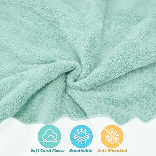 25 Pack Baby Washcloths, Microfiber Coral Fleece 7 x 9 Inch | Highly Absorbent Quick Dry Baby Bath Face Towel, Baby Face Skin Wash Cloths Towels Set for Newborns and Toddlers