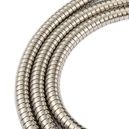 60-inch Extra Long Brushed Nickel Shower Hose Replacement, 304 Stainless Steel Made Long Hand Held Shower Hose With Brass Fitting (60-inch, Brushed Nickel Finish) - color: Brushed Nickel, size: 60inches
