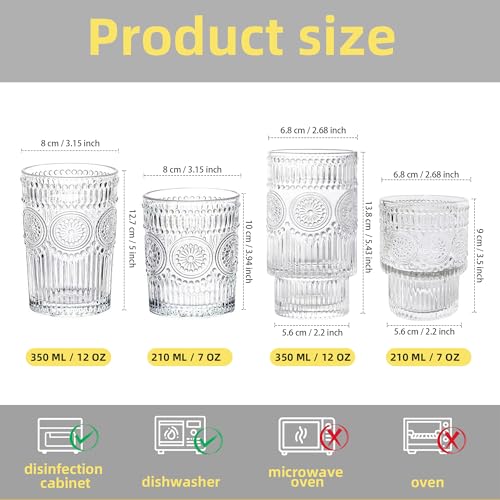 Glass Toothbrush Holders for Bathrooms, 10 oz Clear Tooth Brushing Dispenser, Small Tooth Brush Organizer for Vanity Countertop, Toothpaste Storage Stand, Tumbler Cup for Makeup Brushes