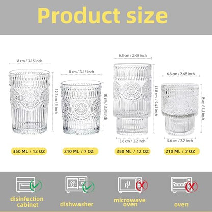 Glass Toothbrush Holders for Bathrooms, 10 oz Clear Tooth Brushing Dispenser, Small Tooth Brush Organizer for Vanity Countertop, Toothpaste Storage Stand, Tumbler Cup for Makeup Brushes