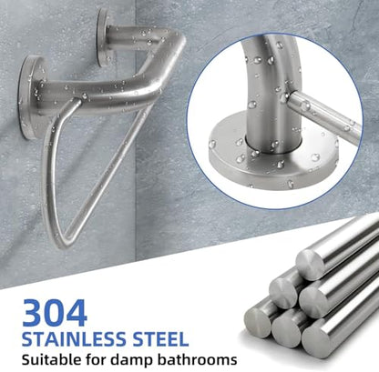 16 inch Grab Bar with 25 inch Towel Rack, Shower Grab Bar for Seniors, Safety Bars for Bathroom with Towel Holder, Wall Mount Grab Bar, Stainless Steel Support up to 500LBS - style: 25 inch long upgrade
