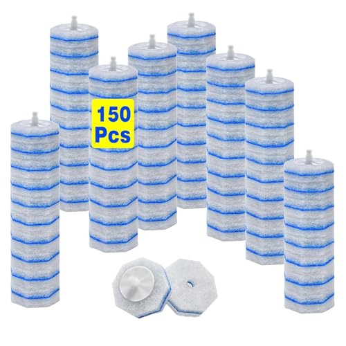 150 Count Upgrade 3-Layer Toilet Bowl Refills Fits for Clorox Toilet Brush | 3X Cleaning Power Disposable Bowl Cleaner Refills for Bathroom Cleaning, No Falling Apart - size: 1 Count (Pack of 150)