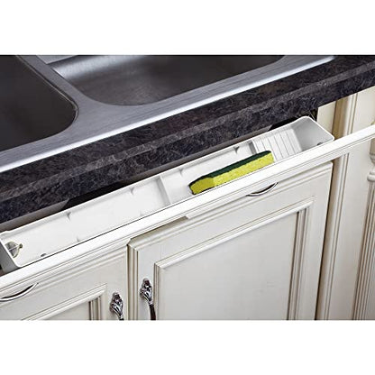 Rev-A-Shelf 24" Plastic Tip-Out Tray Organizer for Sink Base Cabinets, Home Kitchen and Bathroom Organization, Min Opening Width 26.5", White, LD-6591-24-11-1 - size: 24" x 24" x 3.8"