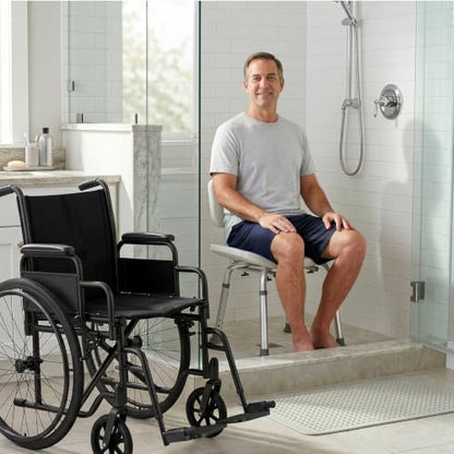 FSA/HSA Eligible, Vaunn Tool-Free Assembly Adjustable Shower Chair Spa Bathtub Seat Bench with Removable Back - style: Shower Chair