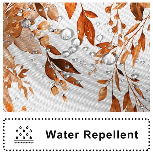 Brown Eucalyptus Shower Curtain Extra Wide 108x72 inch 18 Hooks | Waterproof Spring Leaves Shower Curtain Set for Bathroom, Soft and Lightweight, Machine Washable - color: Brown, size: 108"W x 72"L (Pack of 1)