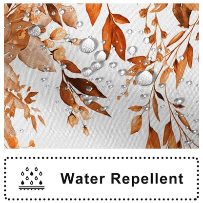 Brown Eucalyptus Shower Curtain Extra Wide 108x72 inch 18 Hooks | Waterproof Spring Leaves Shower Curtain Set for Bathroom, Soft and Lightweight, Machine Washable - color: Brown, size: 108"W x 72"L (Pack of 1)