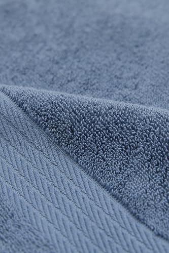 Ozdilek 6-Piece Bath Towel Set, 2 Bath, 2 Hand, 2 Wash, 100% Cotton Turkish Towels, 2 Bath Towels (30x60/550 GSM), 2 Hand Towels (16x30/575 GSM), 2 Washcloths (13x13/600 GSM) (Ocean Blue) - color: Ocean Blue