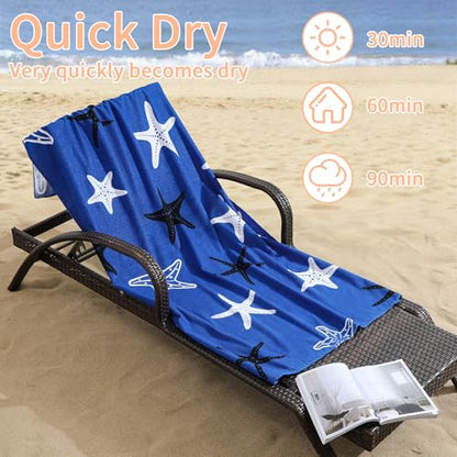 Oversized Beach Towels 4 Pack,40”x70” Microfiber Thin Large Beach Towel Set for Adults Travel Camping Swimming,Turtle Starfish Them Sand Free Quick Dry Lightweight XL Pool Towels -Blue & Green Pine - color: Blue, Green Pine