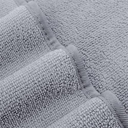 POLYTE Quick Dry Lint Free Microfiber Bath Sheet, 35 x 70 in, Pack of 2 (Gray) | 2 Pack, Oversize, Lint Free, Quick Dry - color: Gray