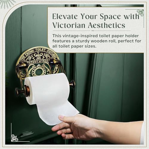Renovators Supply Manufacturing Toilet Paper Holder Stand Wall Mount 7.5 in. Brass Toilet Paper Roll Holder - color: Brushed Brass Crown