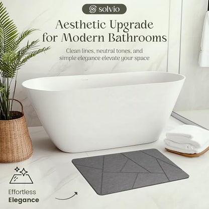 Quick Dry Shower Stone Bath Mat, Super Absorbent & Non-Slip 24 x 16 Inch Diatomaceous Earth Mat, Durable & Easy to Clean Diatomite Bath Mat for Bathroom Floor/Kitchen (River Silt) - color: River Silt
