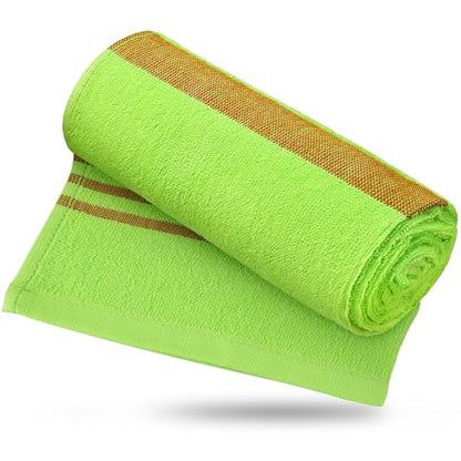 MINI 100% Cotton Camping Travel Towel - Small, Ultralight, Fast Drying, Highly Absorbent, Soft and Gentle on the Skin, Safe for the Planet (28" x 13" Green) - color: Green Mini