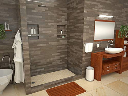 Tile Redi 3260LSPVC-13-2-4 Shower Pan with Left Drain- Single Curb Shower Base, 2" PVC Drain, and Plate Included, 60" Width x 32" Depth - size: 60" W x 32" D, style: Left Round Drain Plate 13" from Back