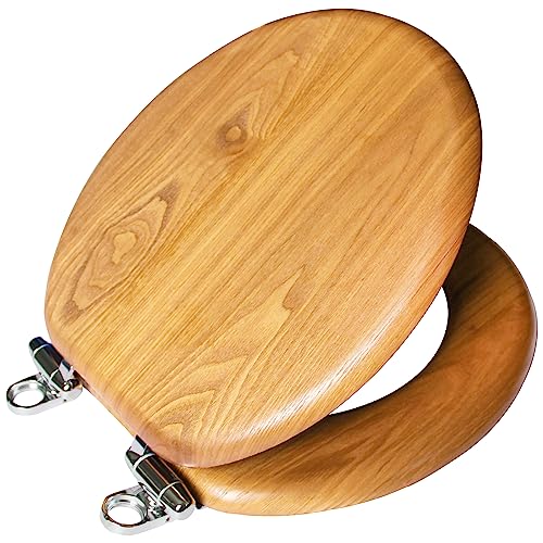 Design House Dalton Round Toilet Seat, Honey Oak | Surface, Oak, Hardware, 561241 - color: Honey Oak