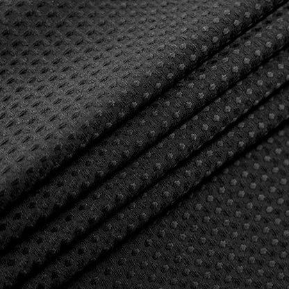 Barossa Design Waffle Weave Stall Shower Curtain Fabric 36 x 72 Inch, Black | Hotel Luxury Spa, 230 GSM Thick Fabric, Water Repellent, Machine Washable, 36W x 72H for Bathroom Stall - color: Black, size: 36"W x 72"L (Pack of 1)