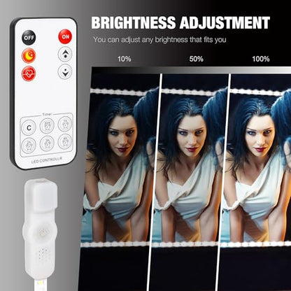 Led Vanity Mirror Lights Kit, ViLSOM 13ft/4M 240 LEDs Make-up Vanity Mirror | Mirror Light for Vanity Makeup Table Set with Dimmer and Power Supply, Mirror not Included