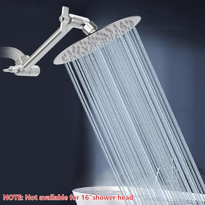 NearMoon Adjustable Shower Arm Universal Connection, Extension Arm, Adjust Angle to Upgrade Shower Experience, Easy to Install, Anti-leak (5 Inch, Brushed Nickel) - color: Brushed Nickel, style: 5 Inch Adjustale