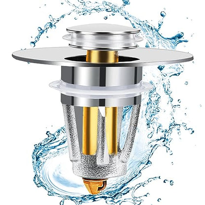 Universal Bathroom Sink Stopper, Suitable for 1.06-1.96 inch Drain Hole,Sink Drain Strainer,pop up Drain Stopper for Bathroom,Bathtub,Tub Anti Clogging Sink Drain Filter with Hair Catcher