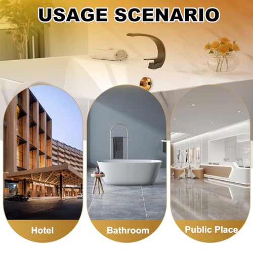 Oil Rubbed Bronze Bathroom Sink Faucet, Unique Design and Drain - color: Oil Rubbed Bronze