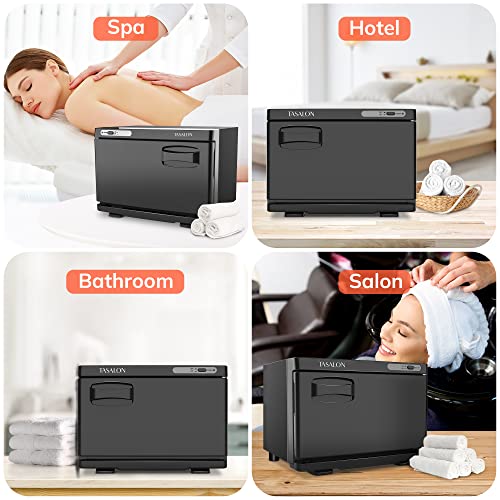 TASALON Professional Hot Towel Warmer Cabinet, 8L Middle Capacity, Use for Facial Spa, Hair Beauty, Salon Equipment and Home, Perfect Temperature for Towel Warmer, Fits up to 24 Small Towels - Black - color: Black