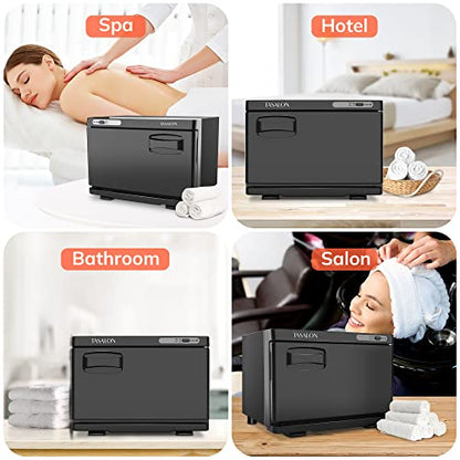 TASALON Professional Hot Towel Warmer Cabinet, 8L Middle Capacity, Use for Facial Spa, Hair Beauty, Salon Equipment and Home, Perfect Temperature for Towel Warmer, Fits up to 24 Small Towels - Black - color: Black