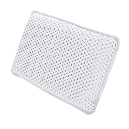 Yosoo Health Gear Spa Bath Pillow, Cushioned Bathtub Pillow with Suction Cups, PVC Bath and Spa Head Rest, White, Neck/Back Support