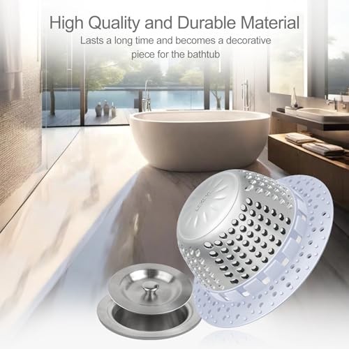LEKEYE Shower Drain Hair Catcher/Bathtub Drain Cover/Drain Protector for Pop-Up & Regular Drains(Light Blue) - color: Light Blue