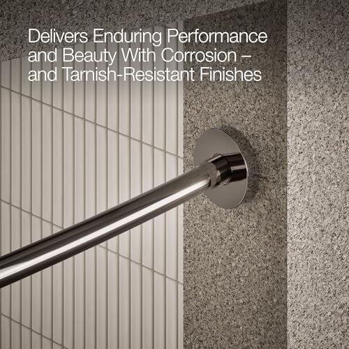 KOHLER K-9351-TT EXPANSE CURVED SHOWER ROD - CONTEMPORARY, Vibrant Titanium - color: Vibrant Titanium
