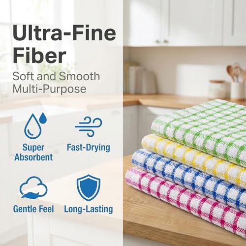 8 Pack Waffle Weave Hand Face Head Towel 16x11 Inches Soft Absorbent Kitchen Dish Tea Towel Bath Guest Gym Washcloths Multi Purpose Towels (Random Color)