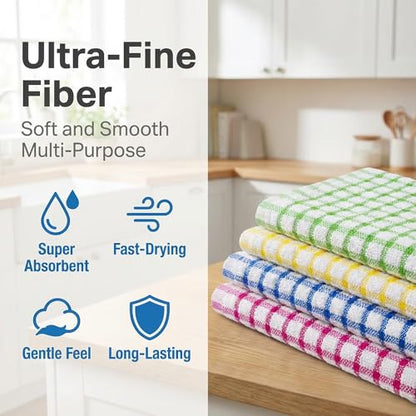 8 Pack Waffle Weave Hand Face Head Towel 16x11 Inches Soft Absorbent Kitchen Dish Tea Towel Bath Guest Gym Washcloths Multi Purpose Towels (Random Color)