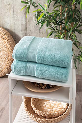 BAGNO MILANO Turkish Towels Hotel-Spa Towel Set, 100% Turkish Cotton | Ultra Soft Plush Absorbent Towels Set (Cream, Bath Towel Set of 2) - color: Cream, size: Bath Towel Set of 2