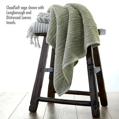 SKL Home CloudSoft Cotton Luxury 2-Piece Hand Towel Set, Sage - color: Sage, style: Hand Towels (Set of 2)