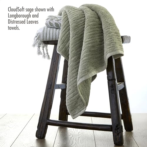 SKL Home CloudSoft Cotton Luxury 4 Pc Bath Towel Set, Sage - color: Sage, style: Bath Towels (Set of 4)