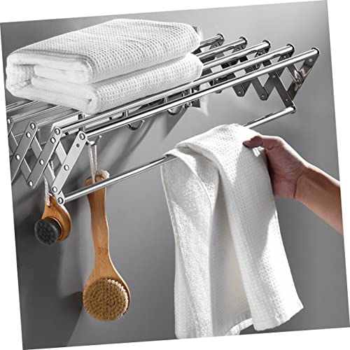 LIFKOME Laundry Mounted over The Door Drying Rack 304 Stainless Steel Telescopic