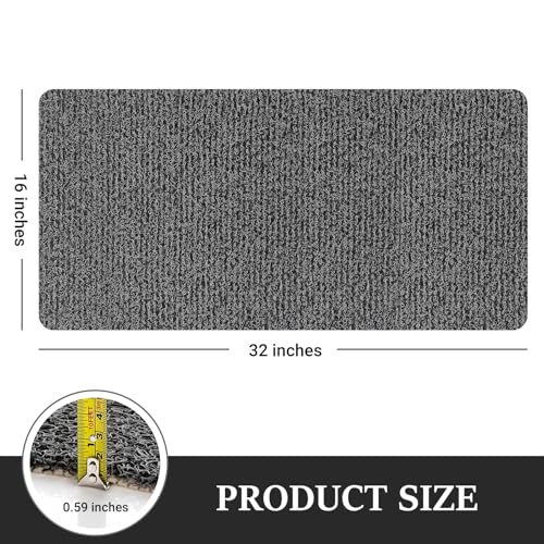 LuxStep Shower Mat Bathtub Mat,Non-Slip Bath Mat with Drain, Quick Drying | 32x16 inch, PVC Loofah Bathmat for Tub,Shower,Bathroom,Black - color: Black, size: 32" x 16"