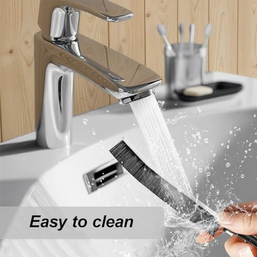 Crevice Cleaning Brushes for Deep Cleaning 4 Pack, Narrow Grout and Gap Scrub Brush Set for Shower, Tile, Sink, Kitchen, Toilet, Bathroom, Household Small Space Cleaning Tool Black