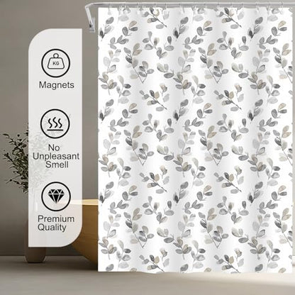Shower Curtain Liner 72 x 72, Plastic Waterproof 4G Lightweight Shower Liner for Bathroom, with Grommets Holes and 3 Heavy Duty Magnetic Weights - color: Mimosa