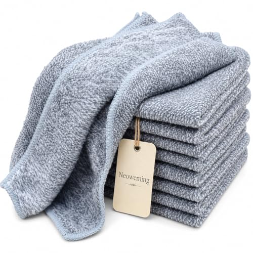 10Pack Updated Version Microfiber DishCloths, 10''x10'' Cleaning Cloths: Super Soft All Purpose,Reusable Dishwashing,Lint Free, Absorbent Towel for Kitchen/Bath (Grey) - color: Grey, size: NEW 10 x 10 Inch - 10PCS