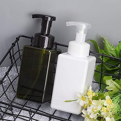 Foaming Soap Dispenser, 15oz Plastic Refillable Pump Bottle, 2 Pack, Green | Hand Dispenser for Liquid Soap, Shampoo & Body Wash – Saves Soap with Rich Foam, Reusable, Easy to Refill, BPA-Free - color: Green, size: 15 oz (2 Pack)