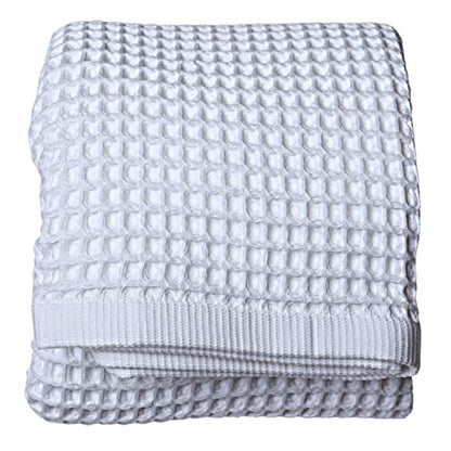 PÜSKÜL - Waffle Weave Bath Towel Organic 100% Turkish Cotton Ring Yarn 32X63 Inches 1-Pack | Stone White, 32x63" Bath Sheet Towel, Soft Absorbent Quick-Dry Lint-Free Premium Honeycomb Weave Oeko-Tex Made in Turkiye