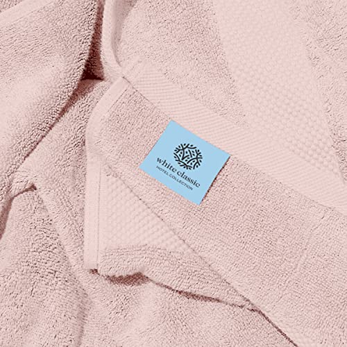 White Classic Pink 650 GSM Cotton Bath Sheet Towel - Extra Large 35x70, Luxury Soft, Highly Absorbent, Quick Dry, 2 Pack - color: 17: Pink